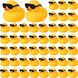 48 однотонных желтых уток + черные солнцезащитные очки 8000004 фото 1