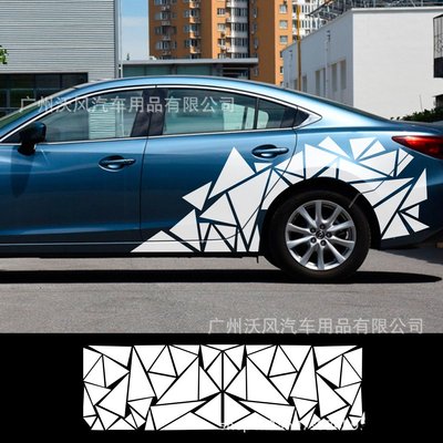 Геометрическая треугольная наклейка на автомобиль с узором D328 5000015 фото